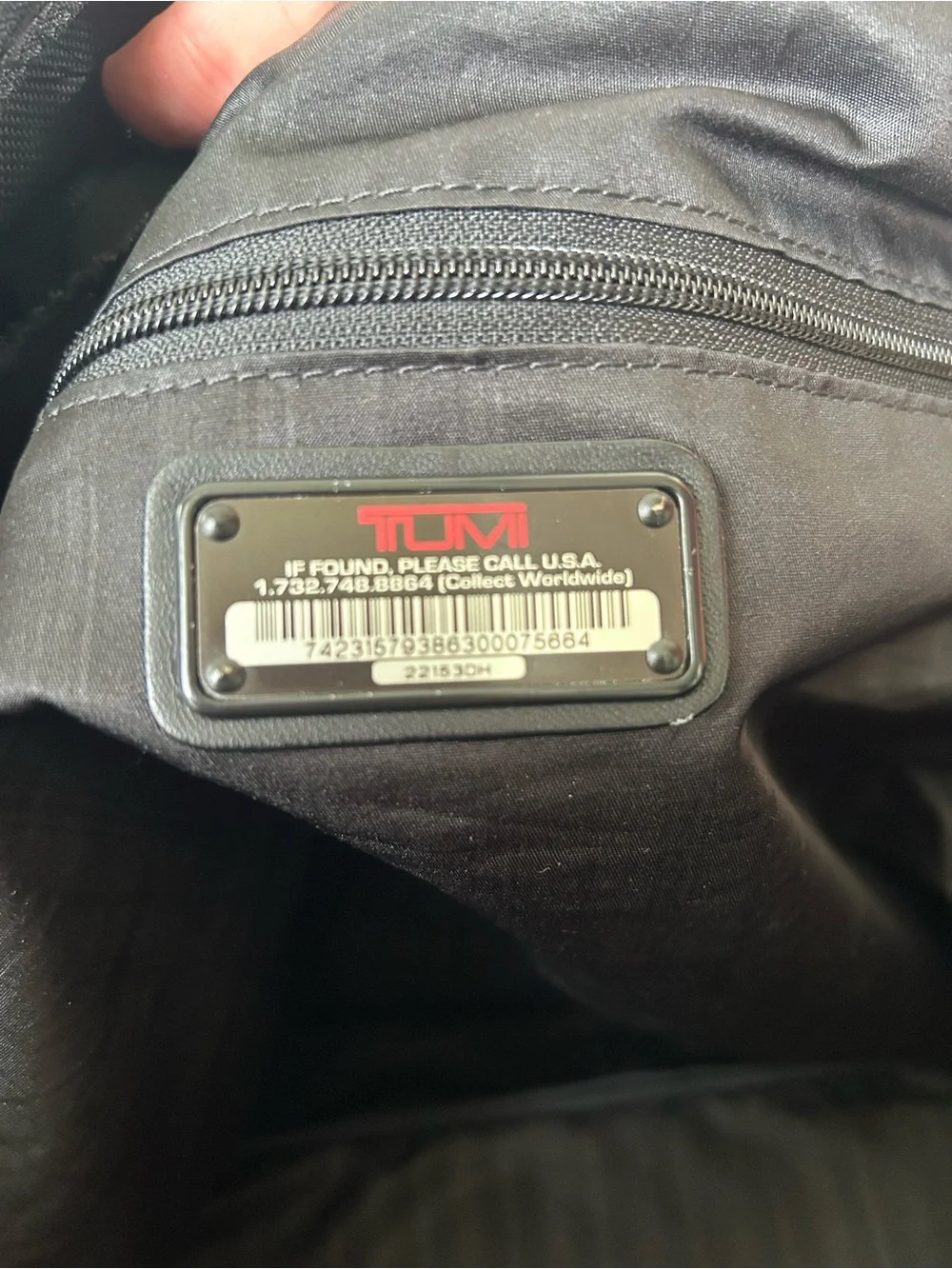Tumi Black Men's Travel Duffel Bag